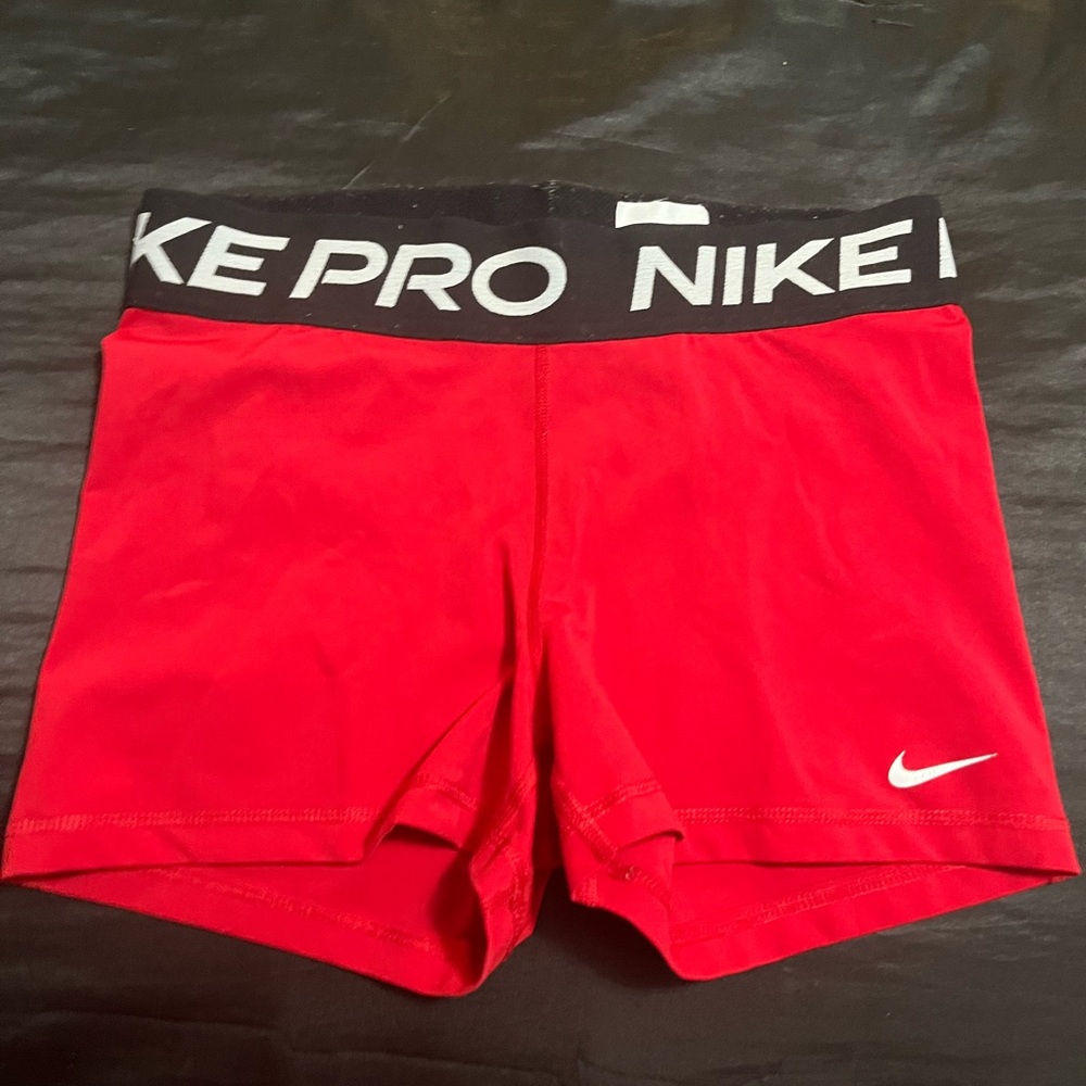 red nike pro spandex